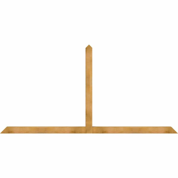 Ekena Millwork Portland Rough Sawn Timber Gable Bracket, Western Red Cedar, 108"W x 54"H x 4"D x 4"F, 12/12 Pitch GBW108X54X0404POR00RWR - main